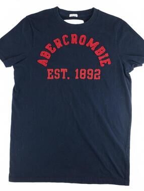 Abercrombie & Fitch Navy Blue Muscle Fit T-Shirt Men's M